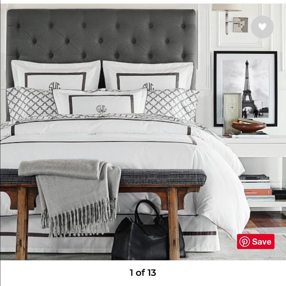 Pottery Barn King Duvet Cover & 3 Shams